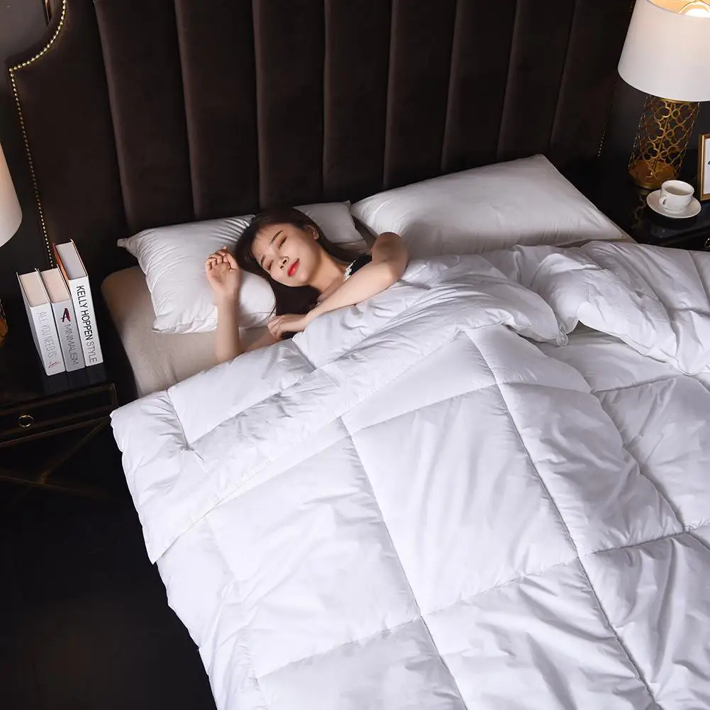 New White Goose/Duck Down Quilt Duvets Thickening Winter Comforters Cotton Cover King Queen Twin Full Size For Hotel Home