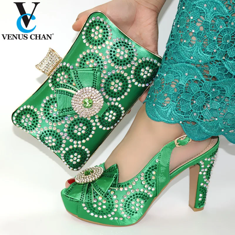 Высококачественные Женские Роскошные туфли и кошелек красного цвета с