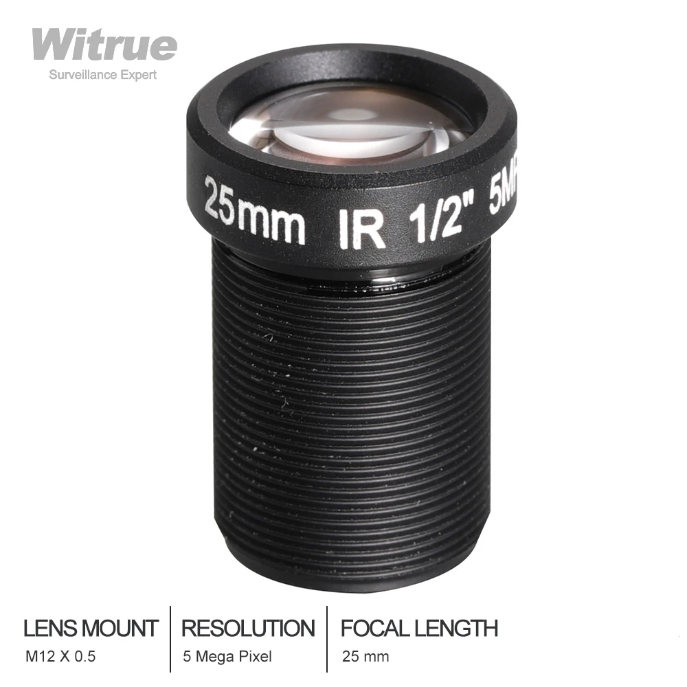 Камера видеонаблюдения M12 5 МП фиксированная 1/2 дюйма 25 мм|m12 lens 25mm|m12 lenslens 25mm |