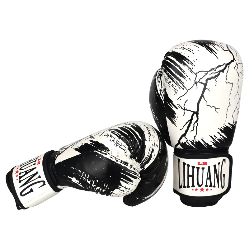 

Striped Men Boxing Gloves Women Foam Boxeo Training Gear Kick Boxing Gloves Gym Fighting Protection Boxing Accessories BY50QJ