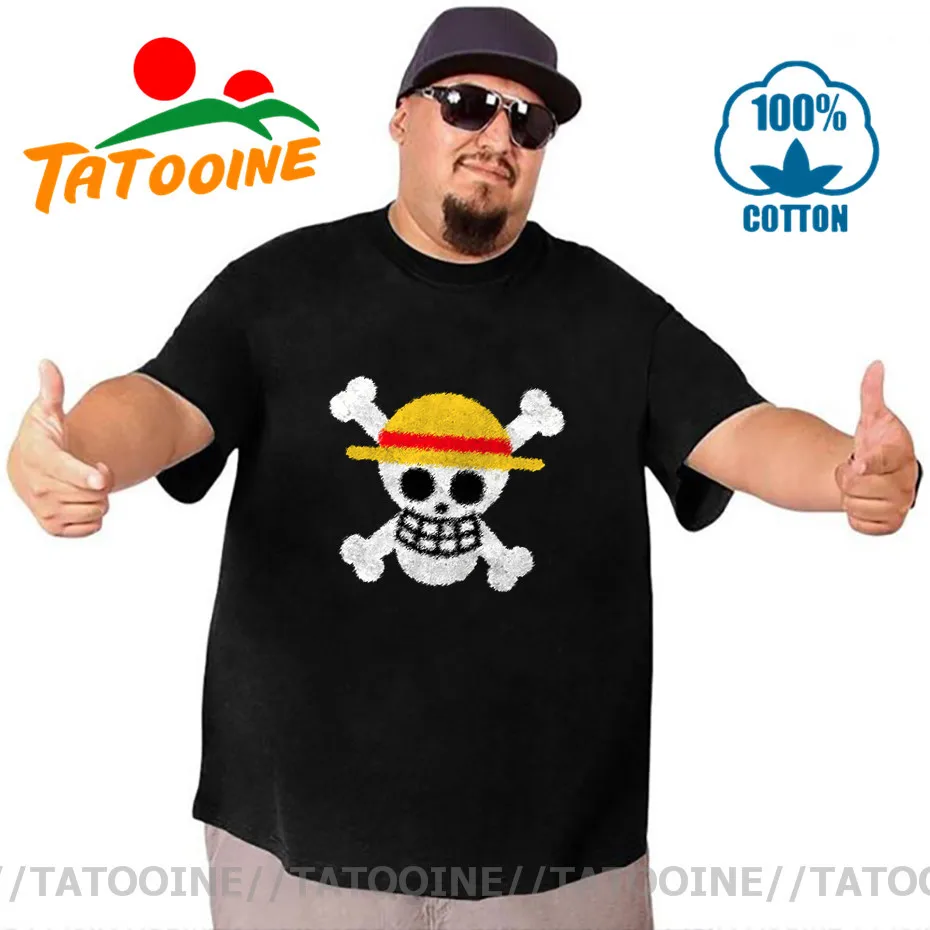 

Tatooine Old Logo One Piece Luffy T Shirt men Oversize Vintage Big Tall Top Tee T-Shirt Plus Size Large Size Apparel 3XL 4XL 5XL
