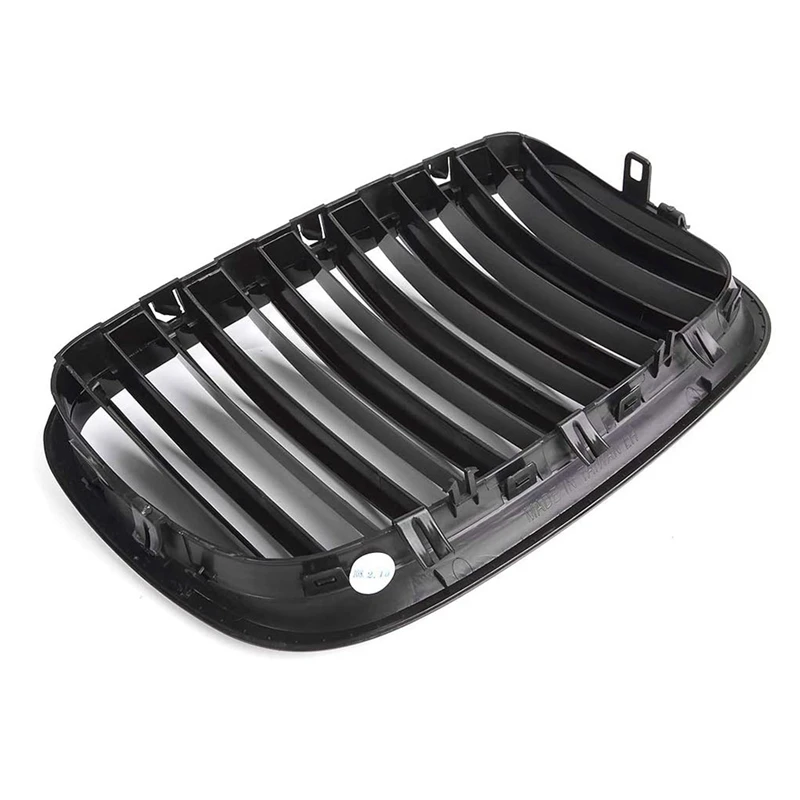 Двойная решетка радиатора X5 X6 передняя 2007-2013-BMW E70 E71 (ABS глянцевый черный гриль