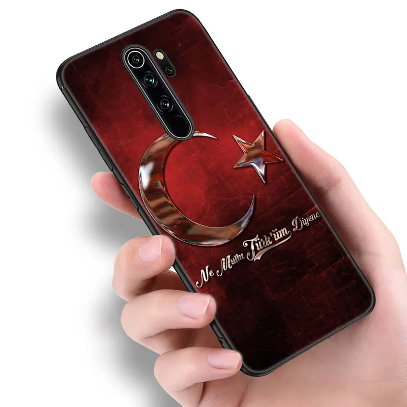 Силиконовый чехол с турецким флагом для Xiaomi Redmi Note 10 9 Pro Max 10s 9s 8 8A 7 9C 9A 9T 10T мягкий