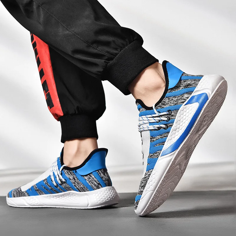 

Sneakers Fashion Men Running Shoes Non-slip Bottom Mens Outdoor Sports Shoe Breathable Mesh Male Sneaker Lace-up Casual Footwear