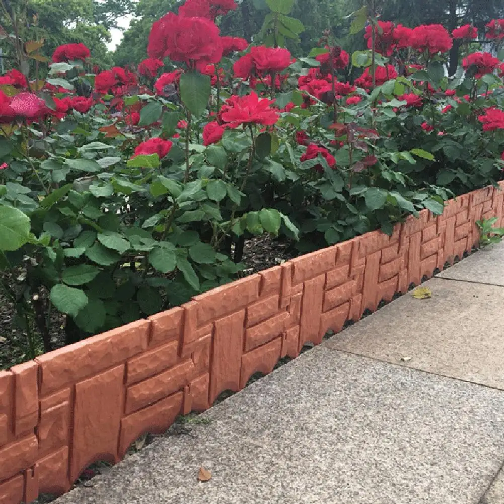 6 шт. декоративная садовая изгородь пластиковая трава окантовка барьер для двора