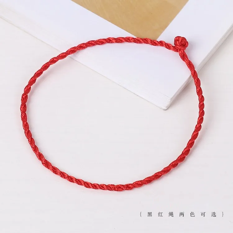 Модный Красный веревочный браслет ручной работы для женщин и мужчин Ювелирное