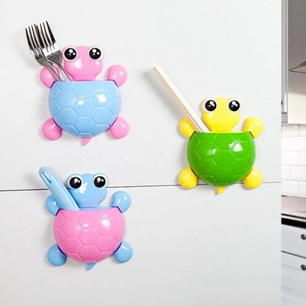 Мультяшная черепаховая форма зубная паста стойка сильная присоска пластиковый