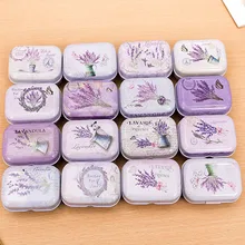 Лавандовая Мини жестяная коробка запечатанные банки упаковочные коробки ювелирных изделий, коробка конфет маленькие коробочки для хранения банок серьги в виде монет, Подарочная коробка для наушников