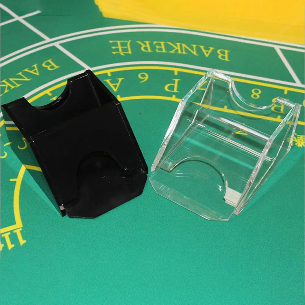

Poker Dealer Texas Hold'em Black Transparent Blackjack Dealing Shoe Dealer Table Game Accessories