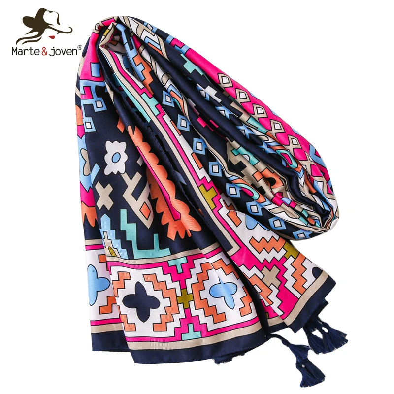 Женская теплая шаль с запахом Marte & Young Очаровательная осенне зимняя оверсайз