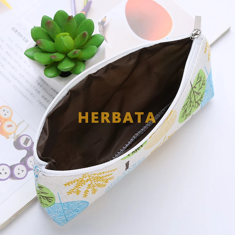 Мультяшный креативный квадратный хлопковый и льняной чехол-карандаш ручной