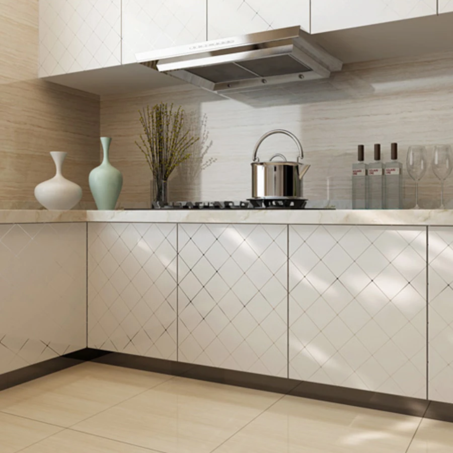 

Thick PVC Furniture Cabinet Self adhesive Film Sticker Gold Paint Stripe Wallpaper Silver Line Waterproof Wardrobe Contact Paper