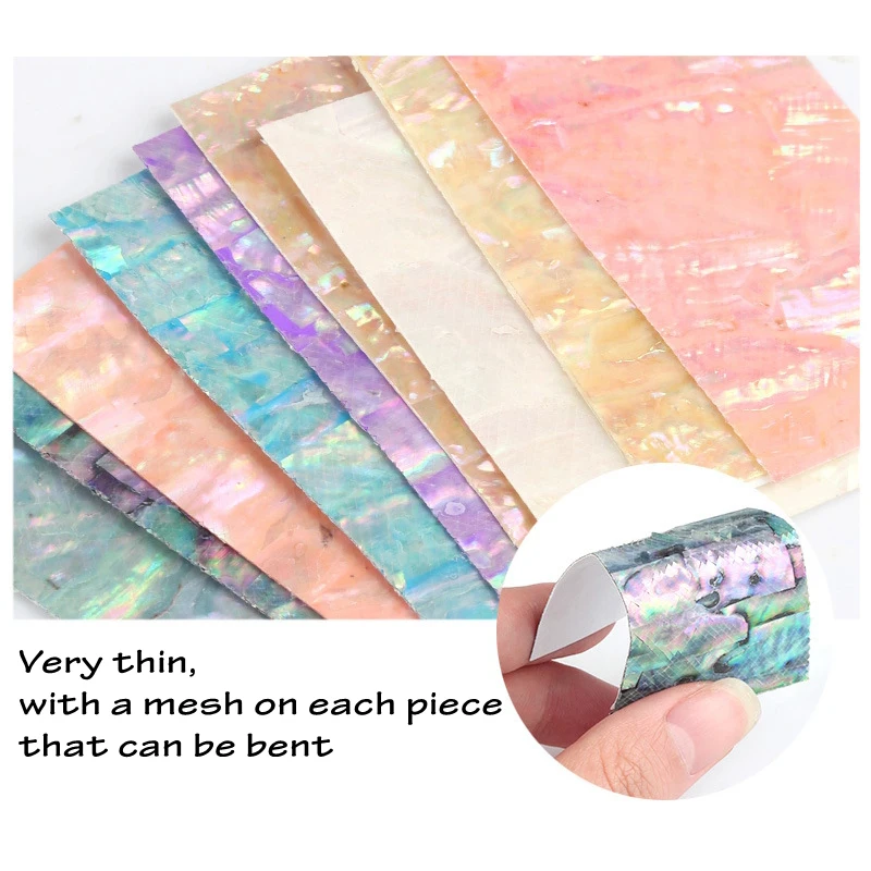 3d наклейка для ногтей Abalone 1 шт. градиентный хлопья гвоздь в виде русалки клейкая