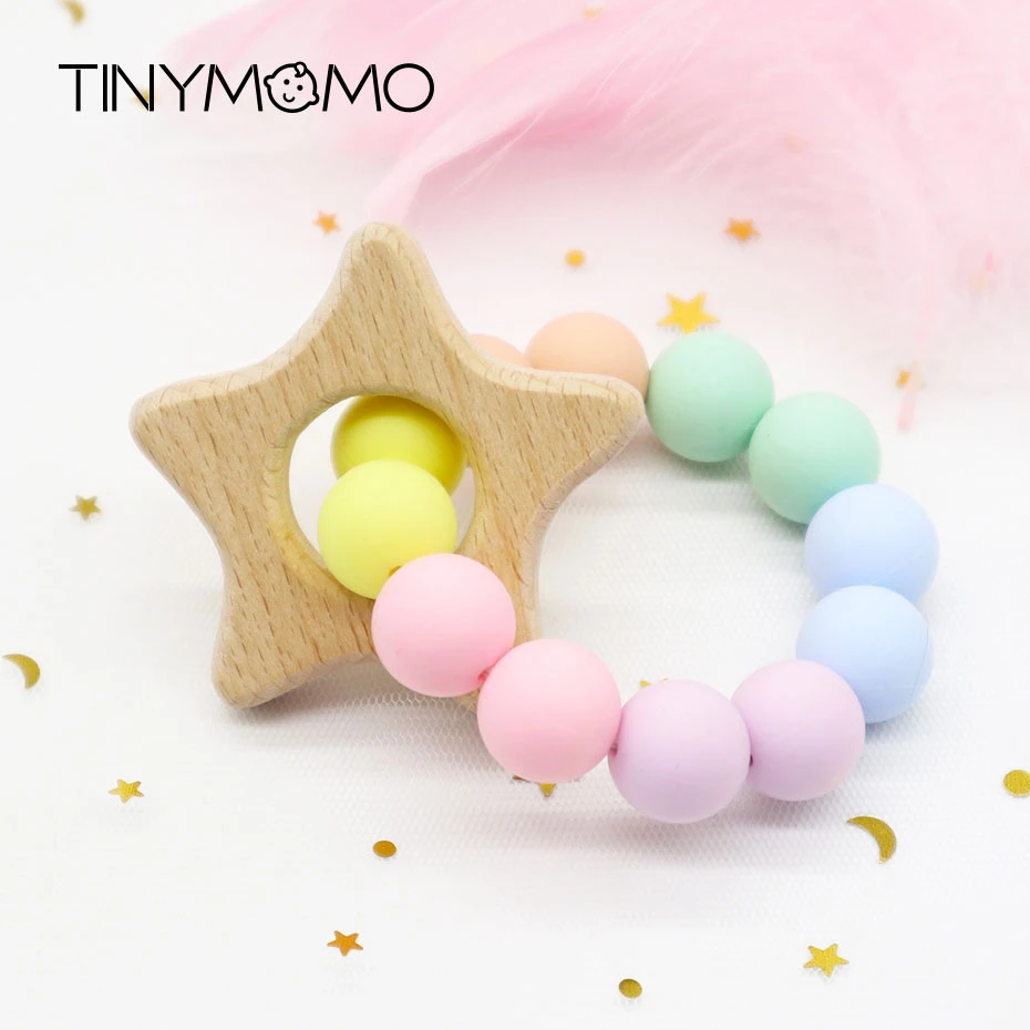 Деревянный Прорезыватель для зубов детей детские деревянные погремушки игрушки