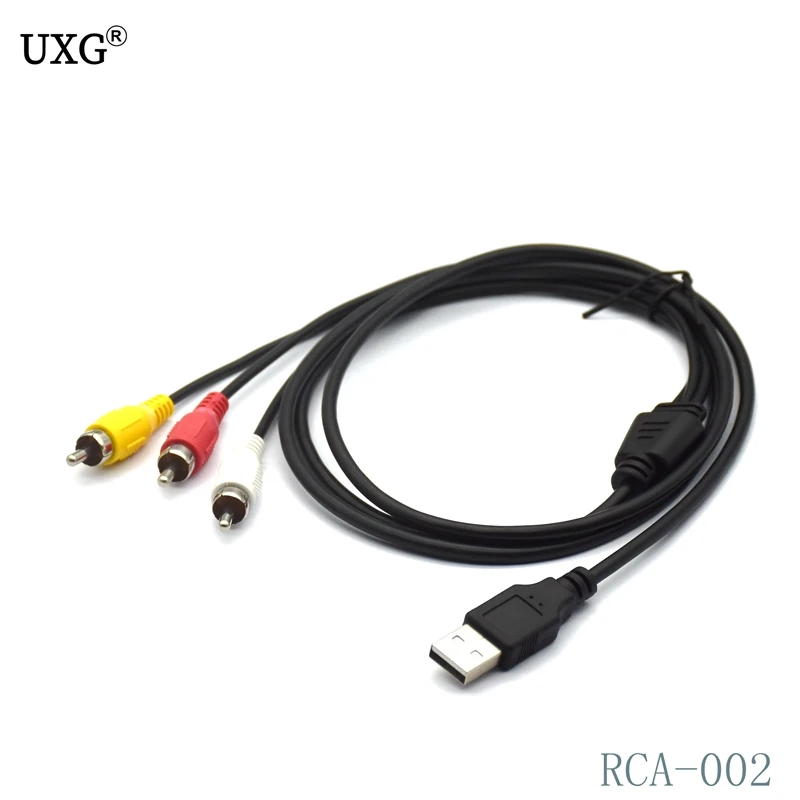 USB на RCA кабель 2 0 папа 3 Coverter стерео аудио видео телевизионный адаптер провод AV A/V