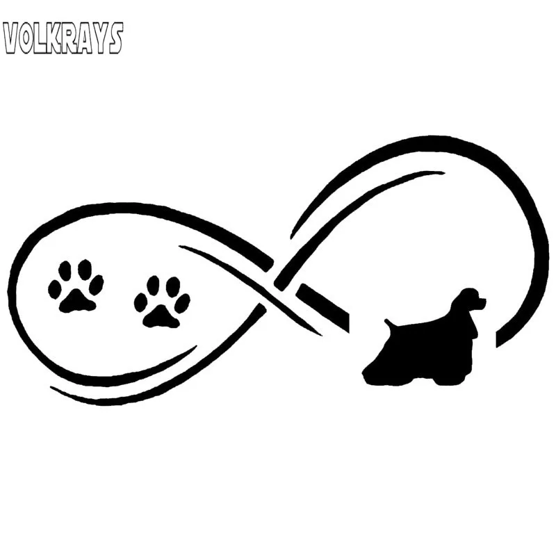 

Volkrays индивидуальная Автомобильная наклейка кокер спаниель собачья лапа аксессуары Светоотражающая Солнцезащитная виниловая наклейка чер...