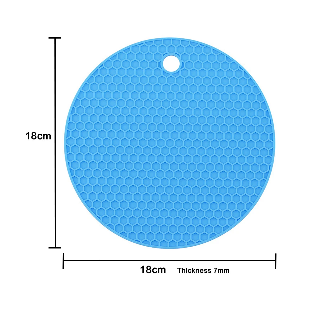 

1pcs Multifunctional Round Heat Resistant Silicone Mat Cup Coasters Non-slip Pot Holder Table Placemat Kitchen Accessories Tools