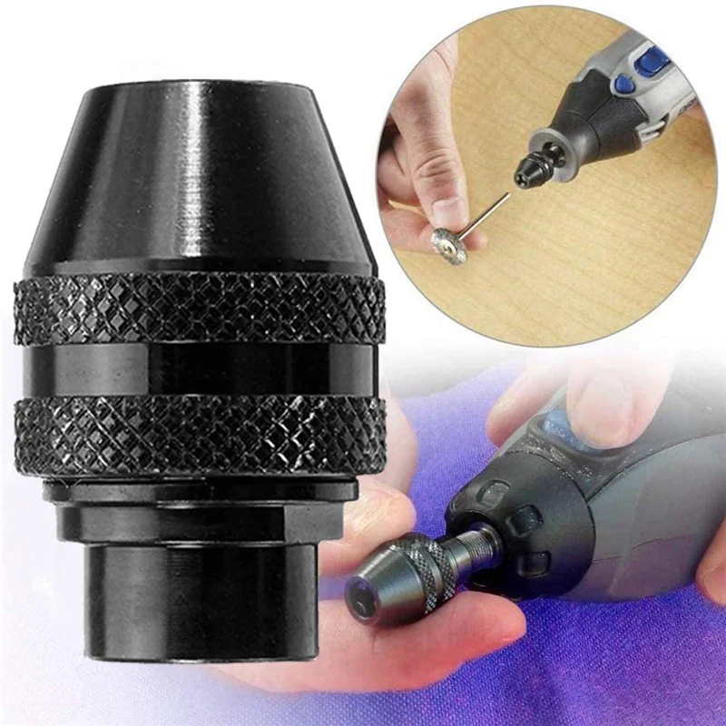 

4 Pcs Quick Change Chuck Multifunction Universal Mini Keyless Drill Chuck for Dremel Electric Grinder Tool 0.4-3.2mm