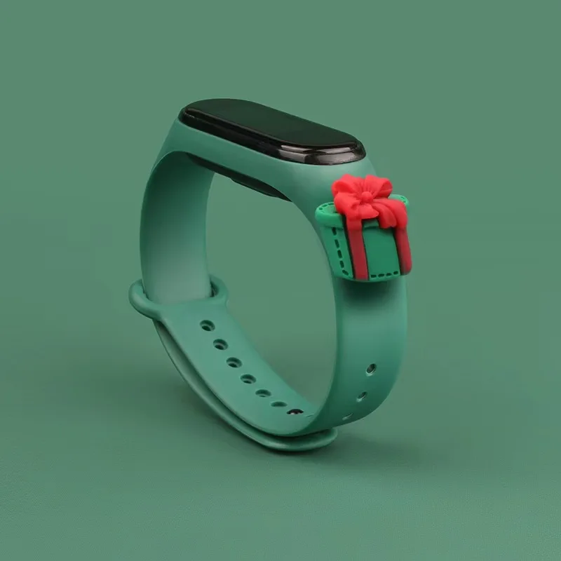 For Mi Band 6 5 4 3 Watch Strap Christmas Gift Silica gel Bracelet Breathable Smart Wrist Xiaomi Band 6 5Smart Fitness Wristbelt