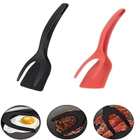 frying egg spatula 2 in 1 grip flip tongs egg tongs french toast pancake clamp omelet kitchen accessories cooking tool