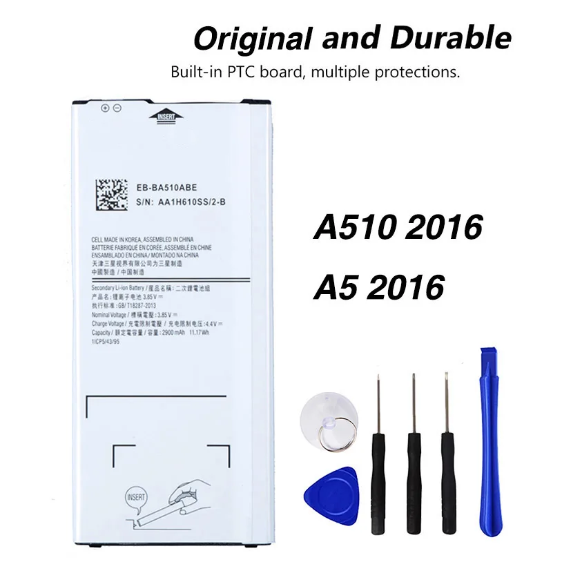 

Original EB-BA510ABE Battery For Samsung GALAXY A510 2016 A5 2016 2900mAh