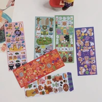 1pcs ins cute cartoon comics bear series diy decoration sticker paper creative stationary scrapbooking diary kawaii stickers