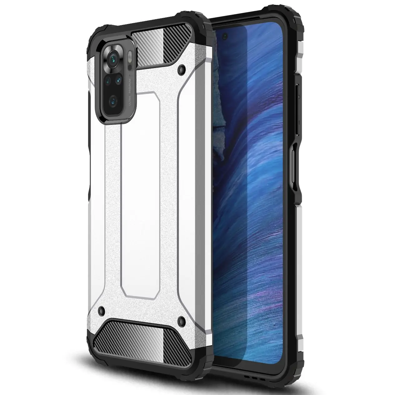 

Shockproof Rugged Armor Phone Case For Xiaomi Redmi Note 10 10S 4G 5G K40 Pro Plus Four Corners Anti-Fall PC Protector Back Case