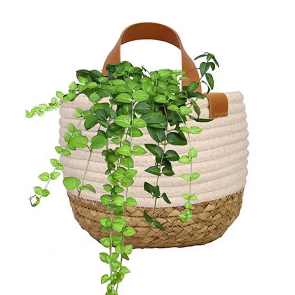 

Плетеная корзина, водонепроницаемая, экономия пространства, хлопковая веревка, плетеная, деревенская корзина для семьи