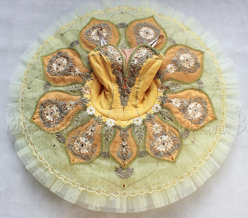 Золотые индивидуальные Костюм Балерины профессиональные Балетные костюмы