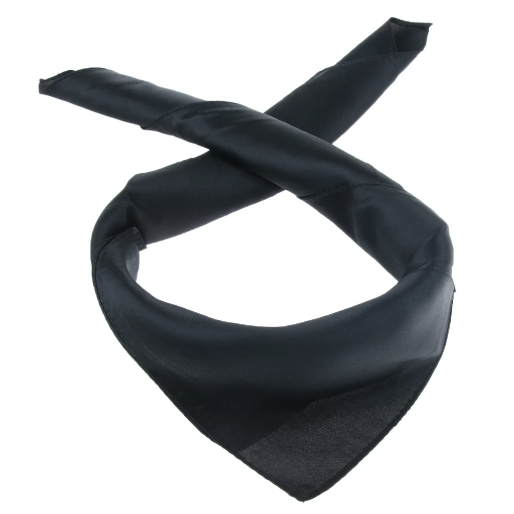 Satin Silk Feel Formal Square Bandana Neck Scarf Head Hair Wrap Face Mask Riding Camping Cycling Handkerchief |