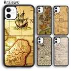 Мягкий чехол для телефона с изображением карты старинного морского корабля krajew для iPhone 5 6s 7 8 plus X XR XS 11 12 13 pro max Samsung Galaxy S9 S10 Plus