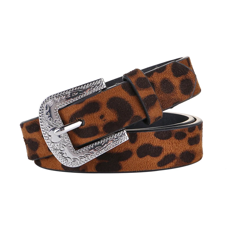 

2020 Luxury Belts for Women Heart Shape Pin Buckle Fashion Personality Leopard Belts Women High Quality PU Female Belts