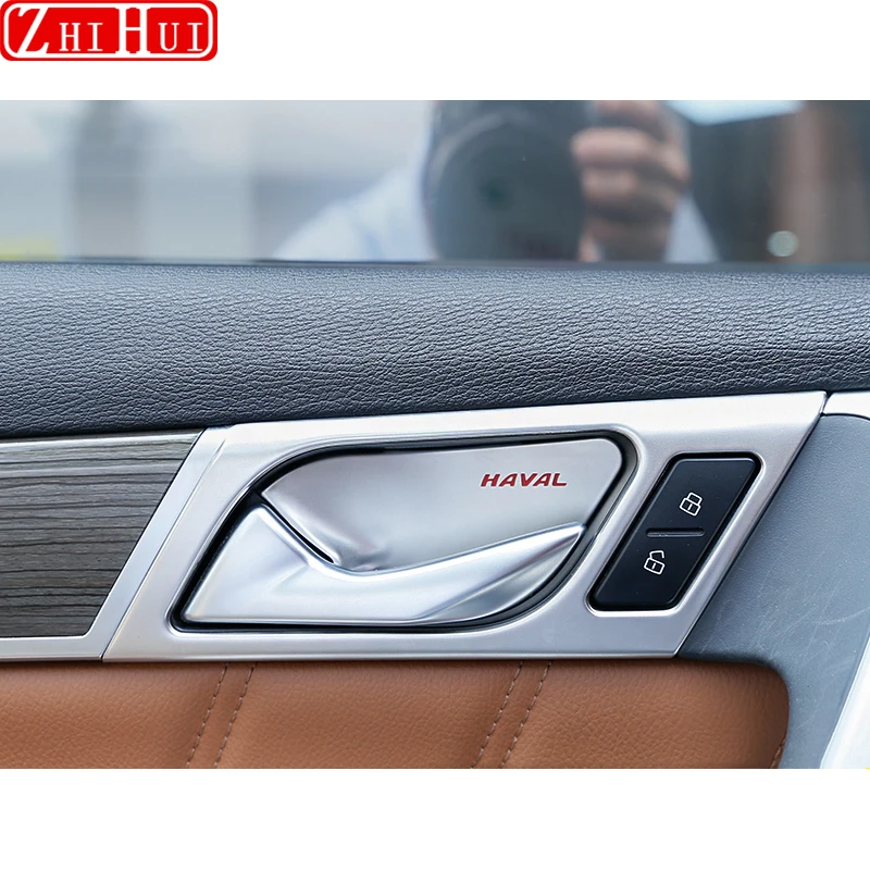 

Car Styling Interior Door Handle Bowl Cover Case Sticker For GWM Haval Hover H9 2015-2022 Stainless Steel Accessories