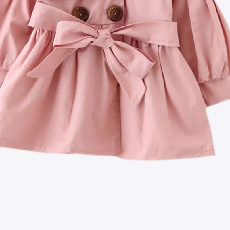 Тренч для маленьких девочек весенне-осенний детей верхняя одежда и пальто с