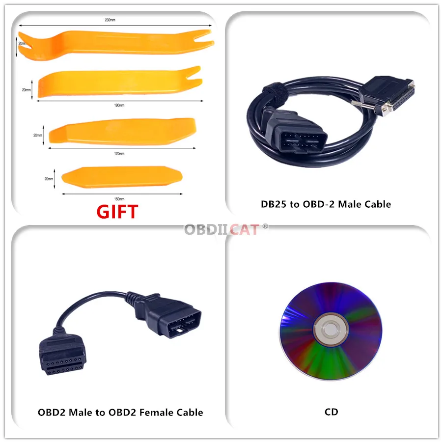 OBDIICAT Multidiag j2534 Автомобильный диагностический сканер Проходной OBD2 Устройство
