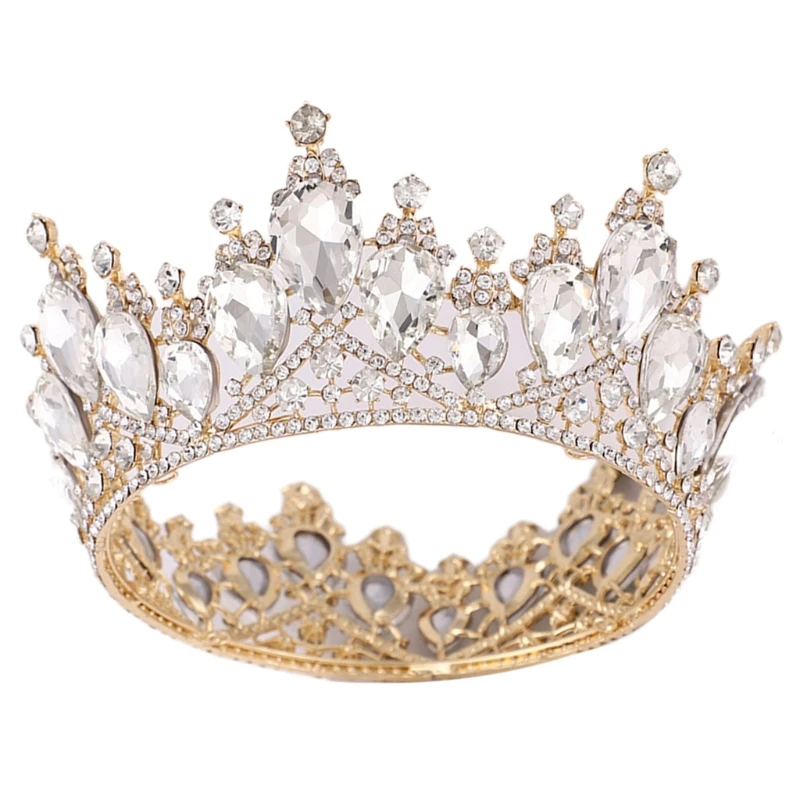 

Baroque Vintage Faux Crystal Tiara Crown Wedding Bridal Royal Queen Headband