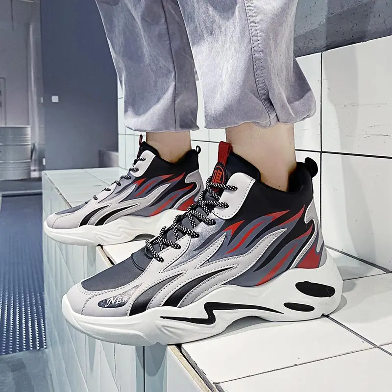 Обувь с высоким берцем на не сужающемся книзу массивном кроссовки Для мужчин s