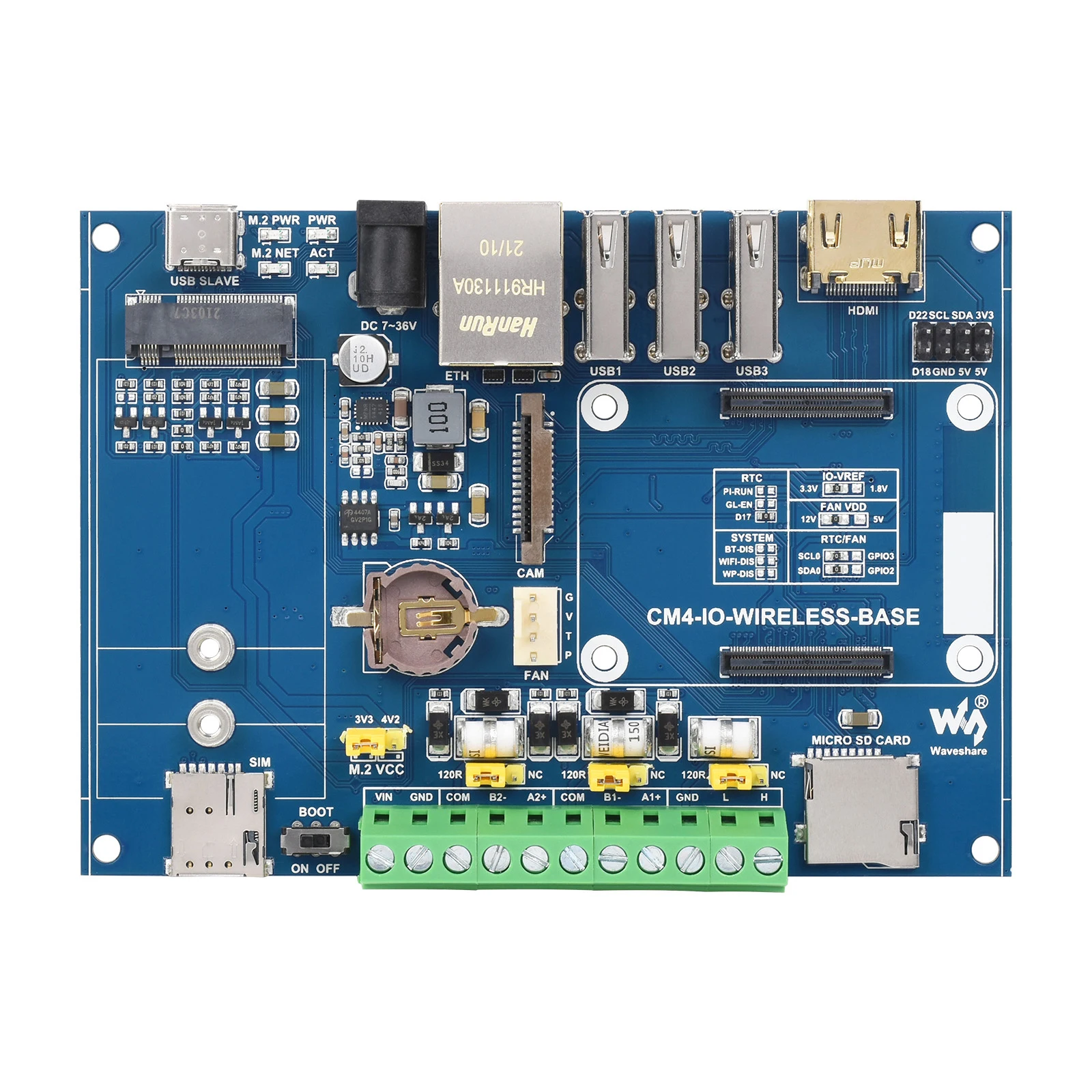 Плата расширения Беспроводная 4G LTE RS485 для RPI Raspberry Pi компьютера 4 CM4 Lite 2 ГБ 8 Гб -