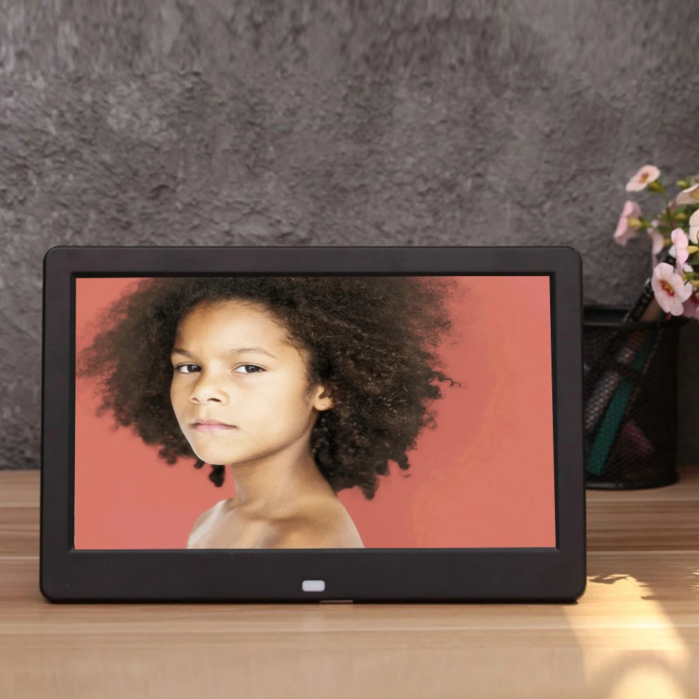 Новинка, 10 дюймов, Экран светодиодный Подсветка HD 1024*600 цифровая фоторамка электронный альбом для фотографий Музыка Фильмы Функция, хороший подарок для ребенка