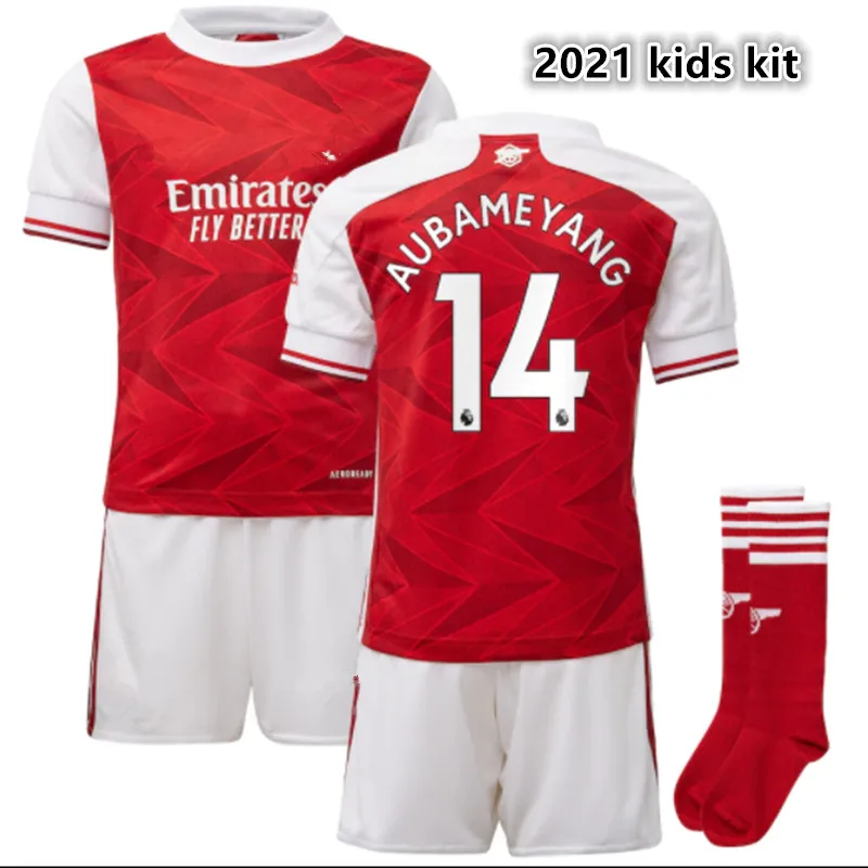 

child shirt 424 Home away kids kit Odegaard BELLERIN SAKS AUBAMEYANG OZIL Martinelli adults kit new 2020-21 ArsenalES shirt