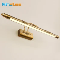 retro cosmetic led wall lamp bronze 50cm 8w led vintage mirror front sconce makeup vanity bathroom home decor wall light fixture