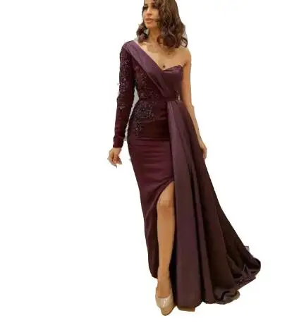 

Evening dress female 2022 new one-piece dinner catwalk dress long host