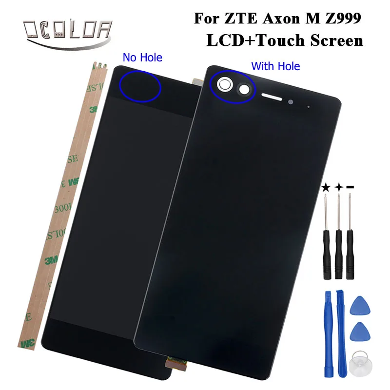 Ocolor для zte Axon M Z999 ЖК дисплей и сенсорный экран + инструменты клей Аксессуары