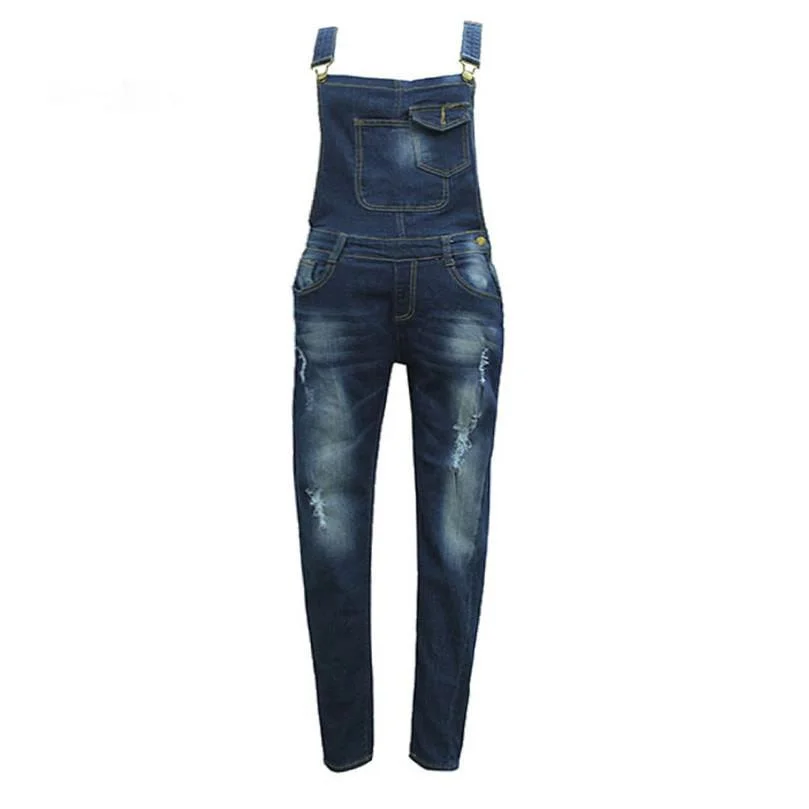 

Zoulv High Street Playsuits Overalls Straps Jumpsuit Straight Trousers Plus Size Denim Playsuit Women Sleeveless Denim Jeans