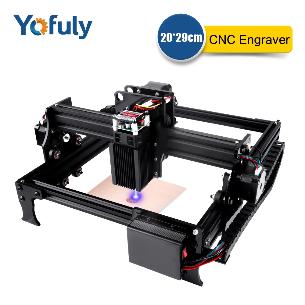 

3000mW/7000mW Laser Engrave Machine Upgrade Version DIY Desktop CNC Wood Router, Support Computer/Android Wifi/Off-line Control