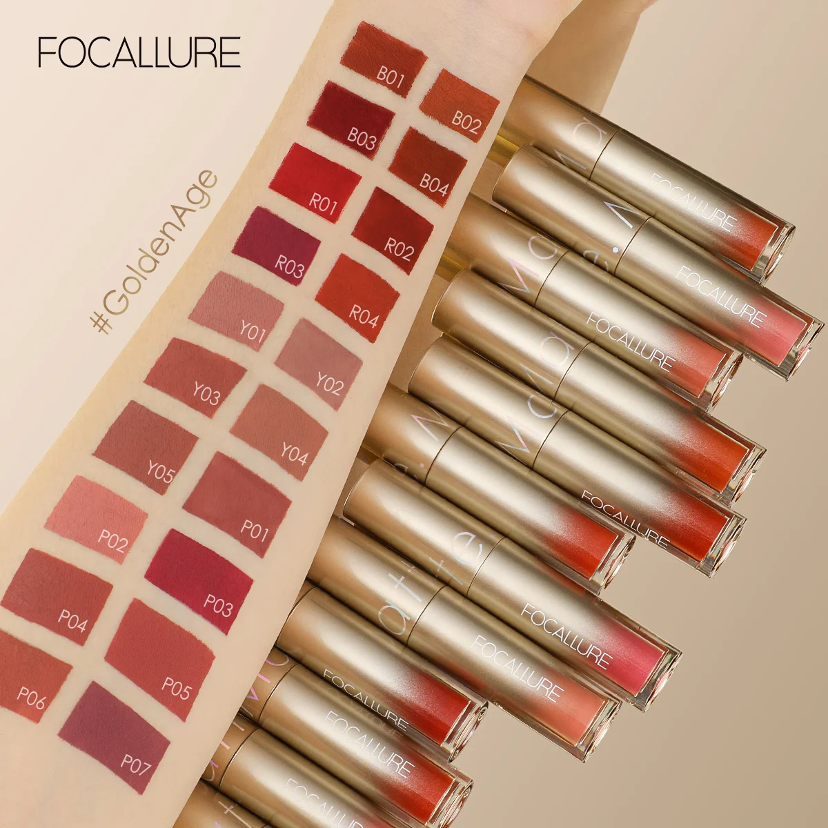 FOCALLURE Matte губная помада долговечная быстросохнущая Великолепная косметика для