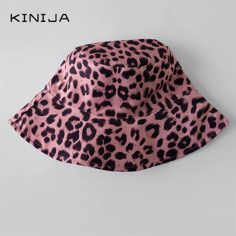 Панама женская двусторонняя с леопардовым принтом шляпа для отдыха на открытом