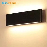 20w led outdoor waterproof rectangle wall lamp aluminum up down strip wall sconce ip65 garden porch lights indoor decor 220v