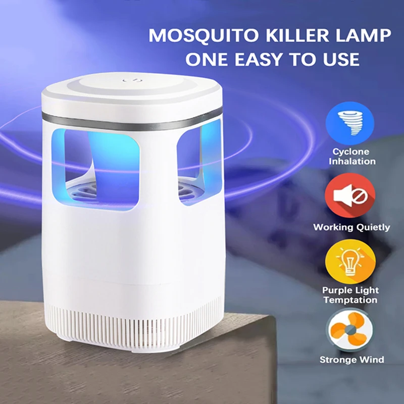 

Mosquito Killer Lamp LED Repellent Portable Electric USB Insect Catcher Indoor Mute Silent Non-Toxic Killing Light Trap Home