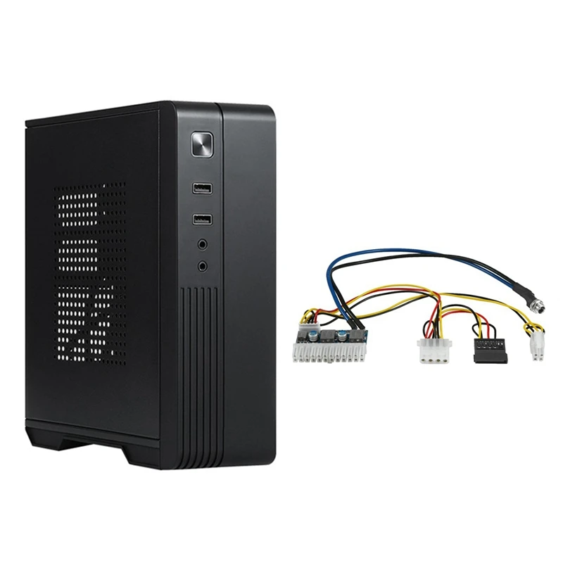 

MX02 Mini ITX чехол с 84 Вт 12 В плата питания шасси для HTPC компьютера чехол USB2.0 ITX Промышленные корпуса шасси управления